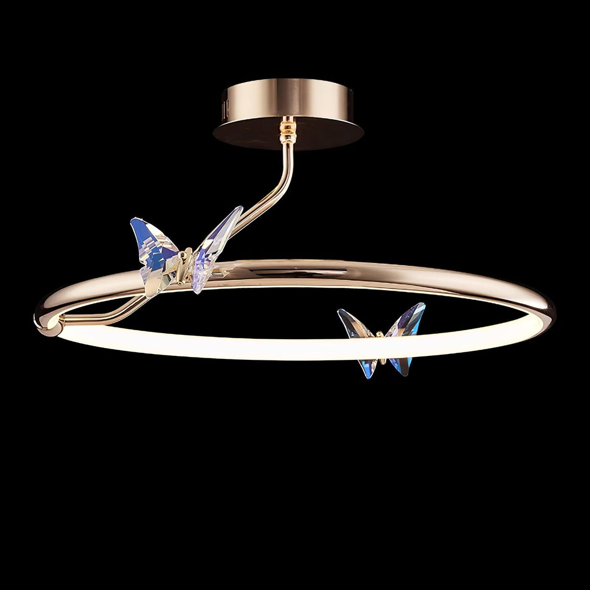 Cyrelel Deckenleuchte Magic Butterfly Kristallakzente LED-Ring