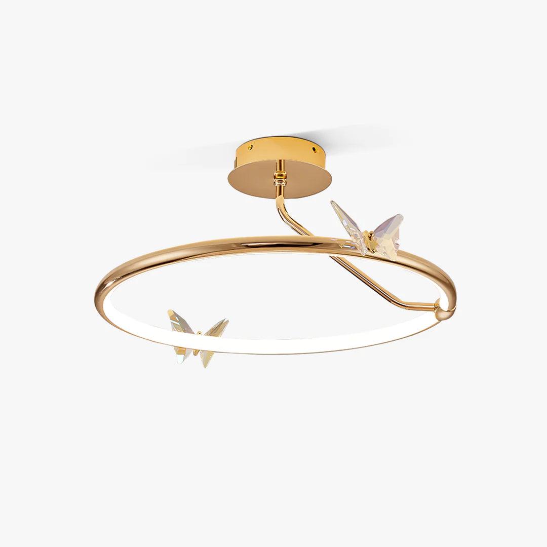 Cyrelel Deckenleuchte Magic Butterfly Kristallakzente LED-Ring