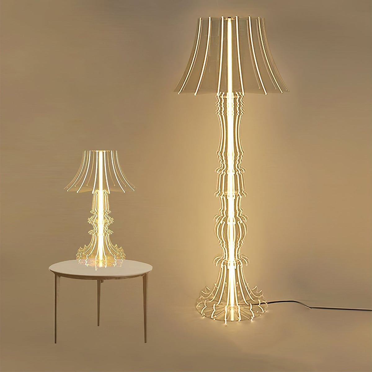 Elmariel skulpturale Acryl-Tischlampe