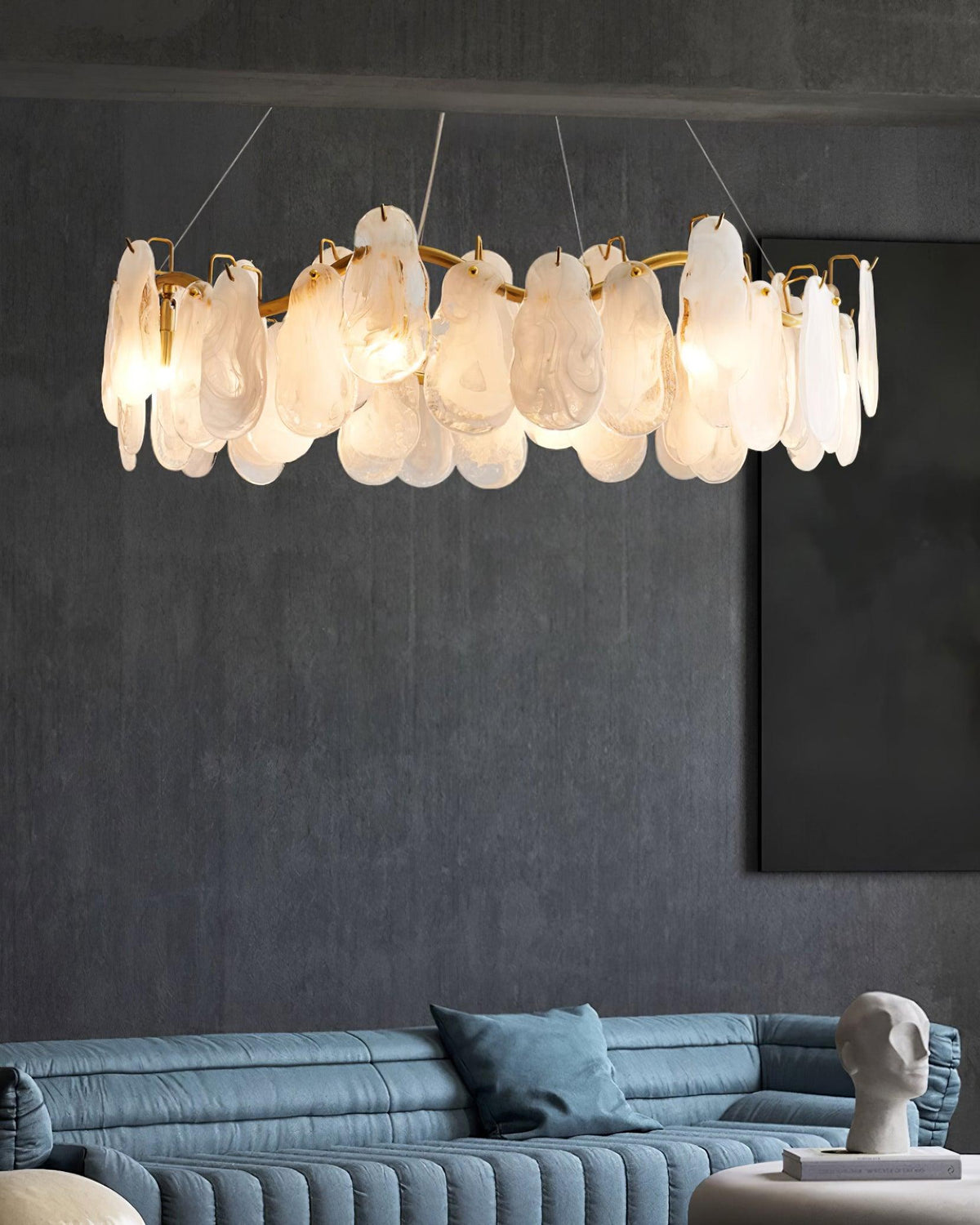 Veliselle Kronleuchter Cloud Glaspaneel