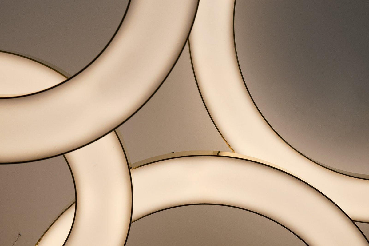 Dexlin Pendelleuchte LED-Ring Gold modern 3-Ring