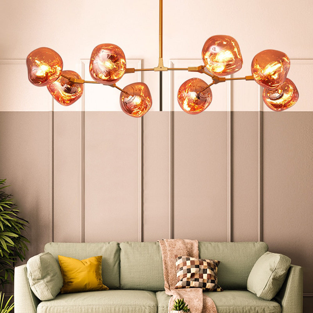 Arisha Modern Kugel LED Pendelleuchte Rosegold/Gold/Chrom Wohn/Schlafzimmer Metall&Acryl