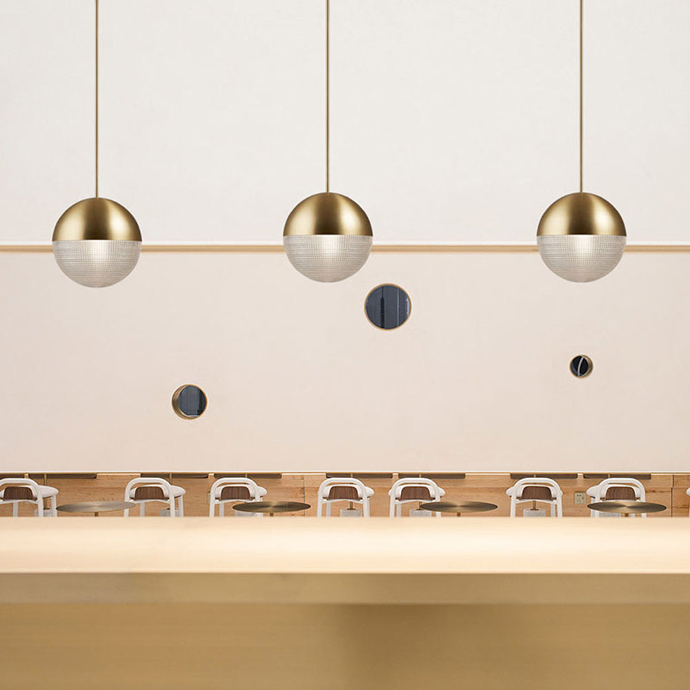Valentina LED Pendelleuchte Modern Kugel, Schwarz/Gold, Esstisch, Metall Glas