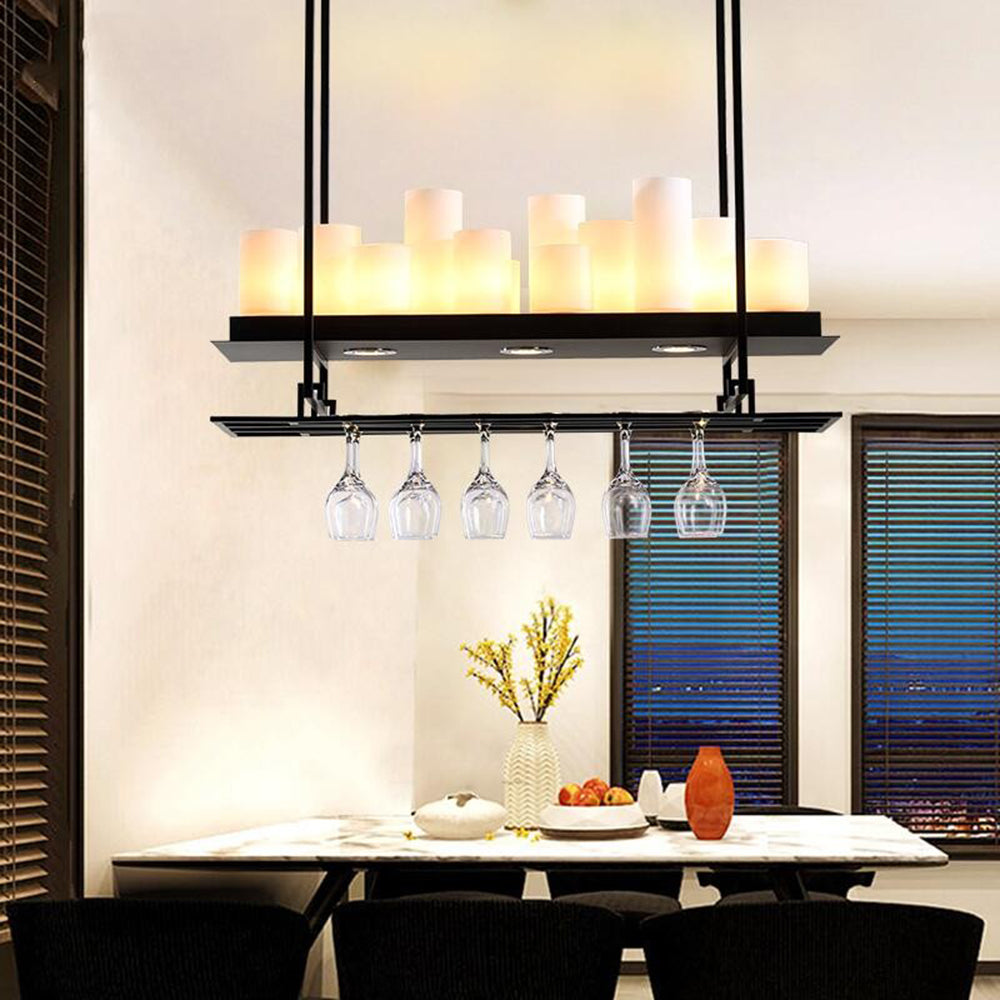 Silva Design LED Pendelleuchte Wohnzimmer/Esszimmer Weiß/Schwarz Glas