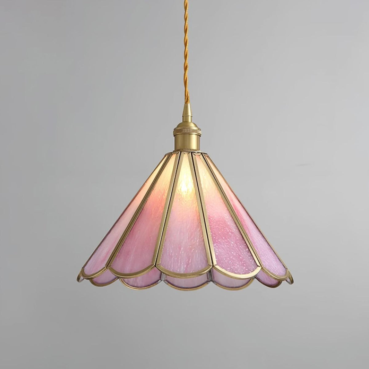 Lione Pink Stained Glas Pendelleuchte