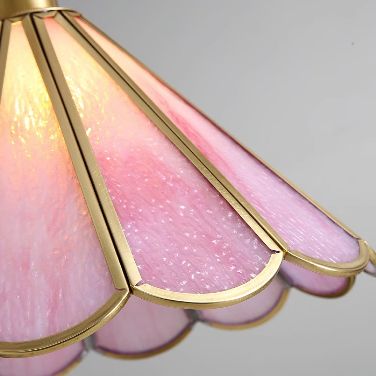 Lione Pink Stained Glas Pendelleuchte
