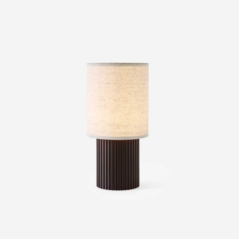 Calelelia Tischlampe Braun Flutiertes Minimalistisch Schlafzimmer | Cielum