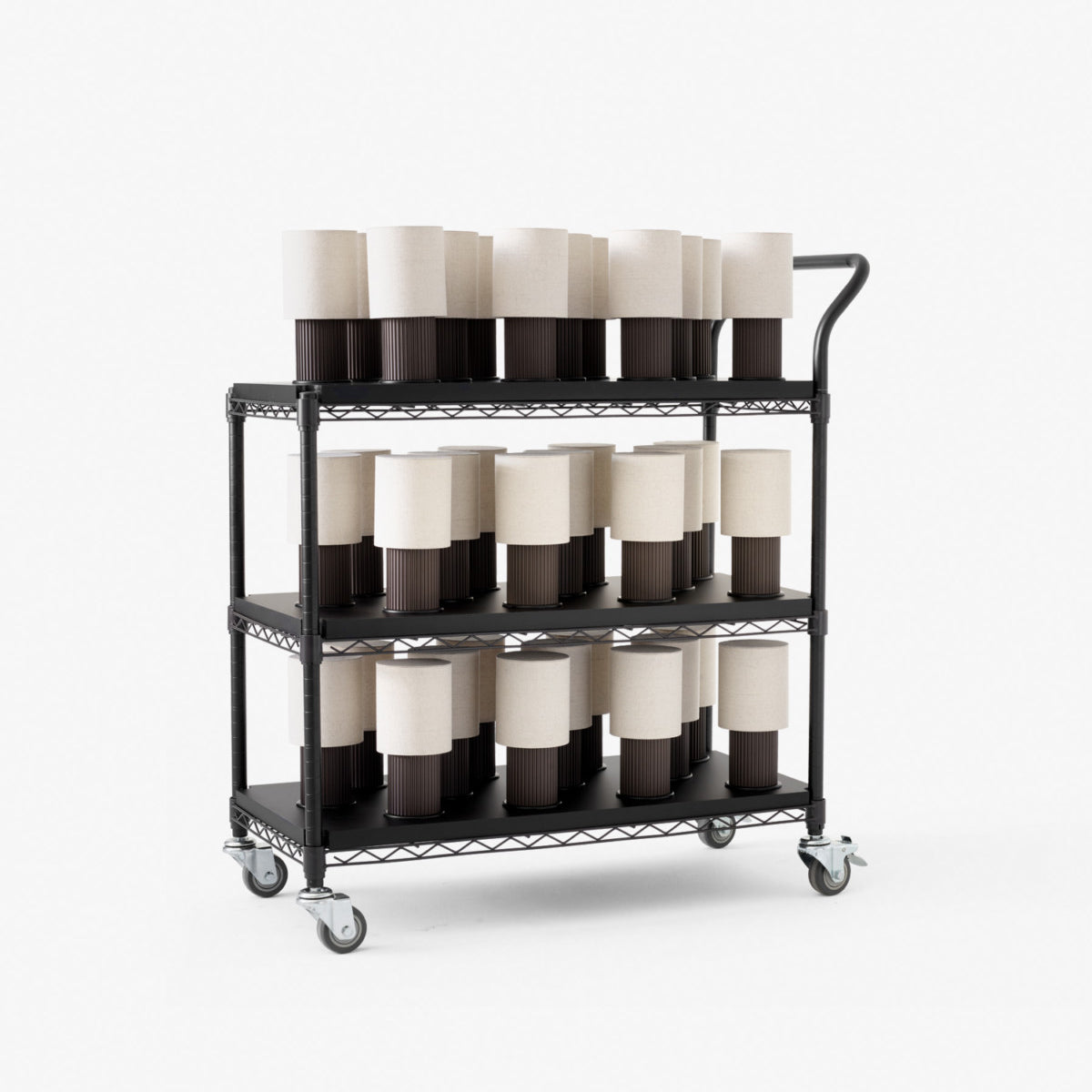 Calelelia Tischlampe Braun Flutiertes Minimalistisch Schlafzimmer | Cielum
