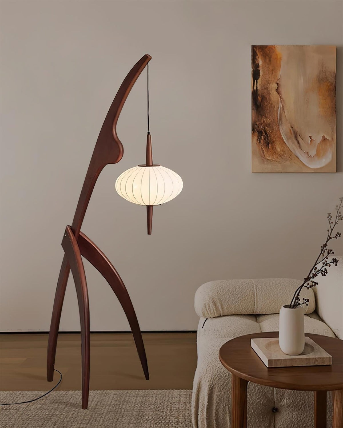 Ulen Mid-Century-Stil Stehleuchte aus Holz