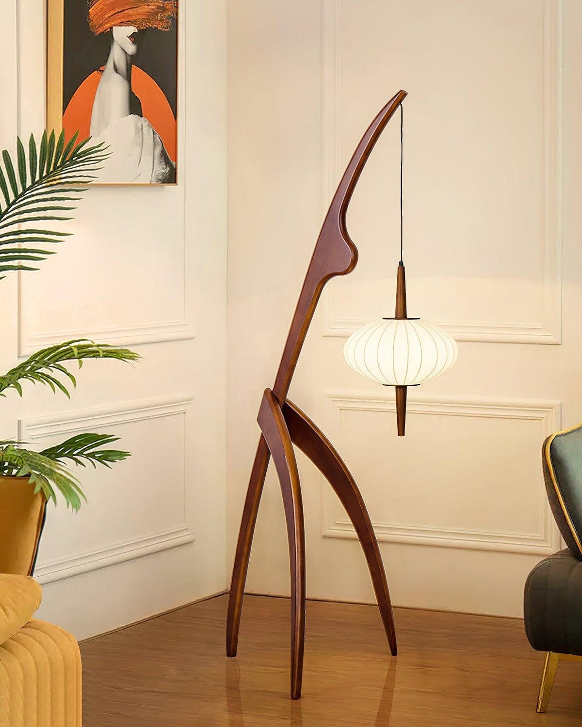 Ulen Mid-Century-Stil Stehleuchte aus Holz