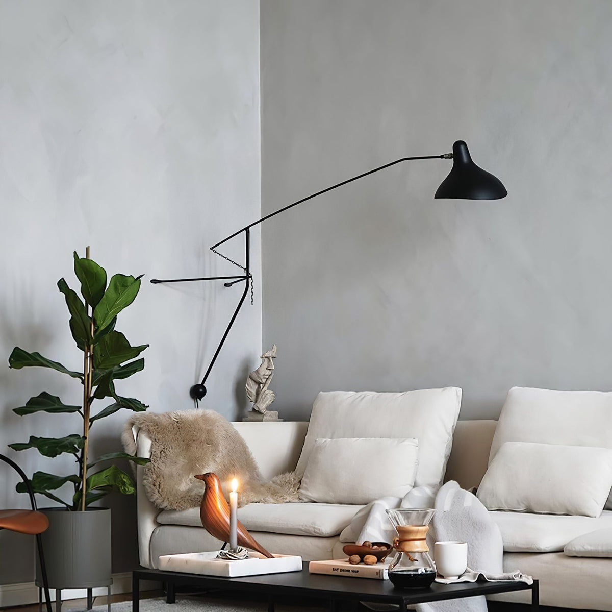 Ivsolarae zeitgenössische minimalistische Arm-Wandleuchte