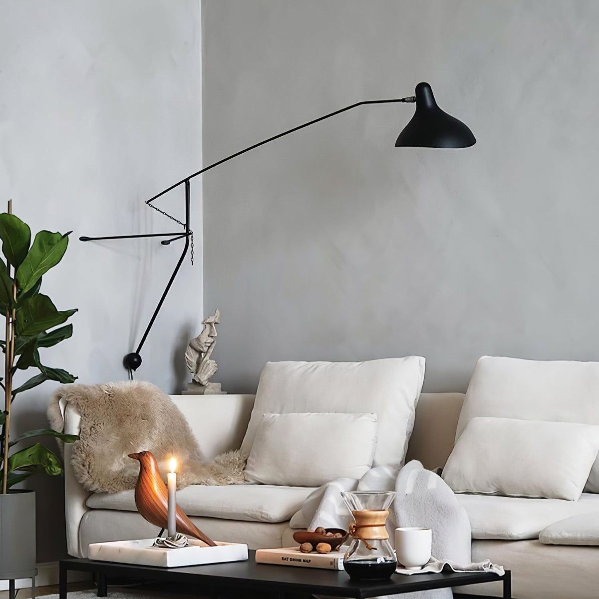 Ivsolarae zeitgenössische minimalistische Arm-Wandleuchte