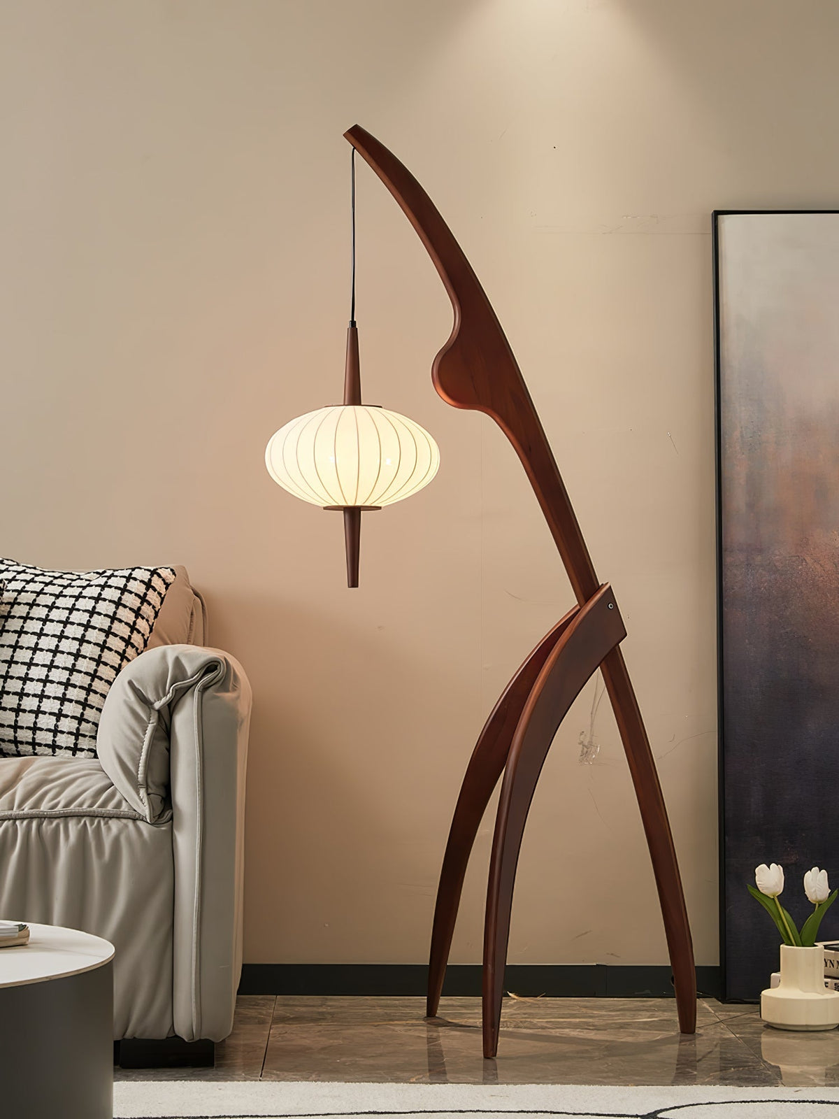 Ulen Mid-Century-Stil Stehleuchte aus Holz