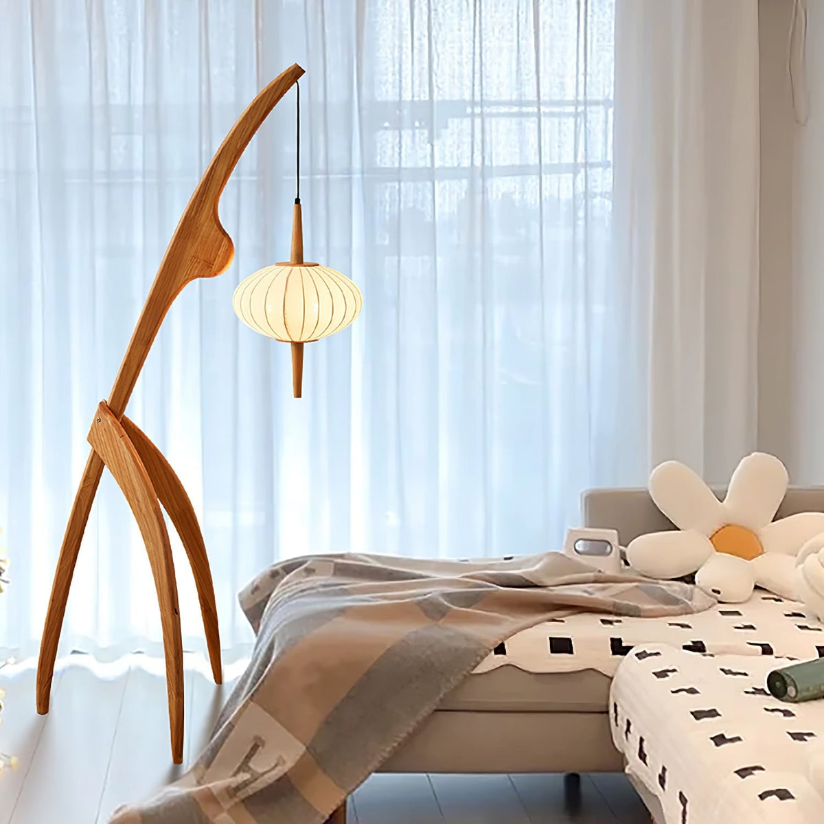 Ulen Mid-Century-Stil Stehleuchte aus Holz