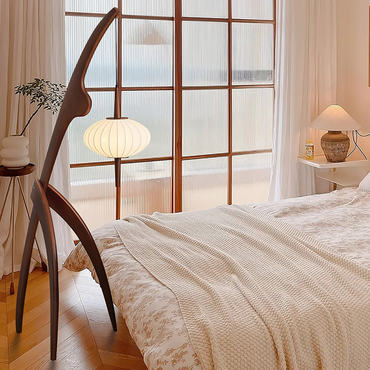 Ulen Mid-Century-Stil Stehleuchte aus Holz