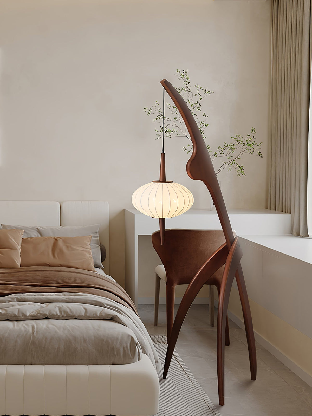 Ulen Mid-Century-Stil Stehleuchte aus Holz
