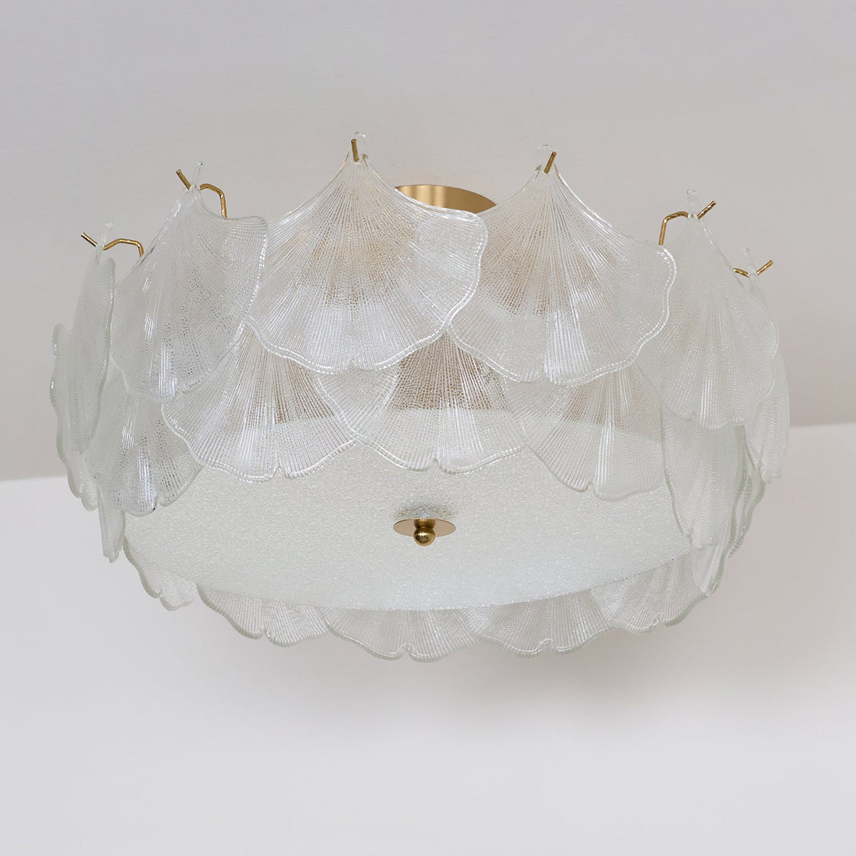 Quineth Deckenleuchte aus Glas in Blatt-Cluster-Form