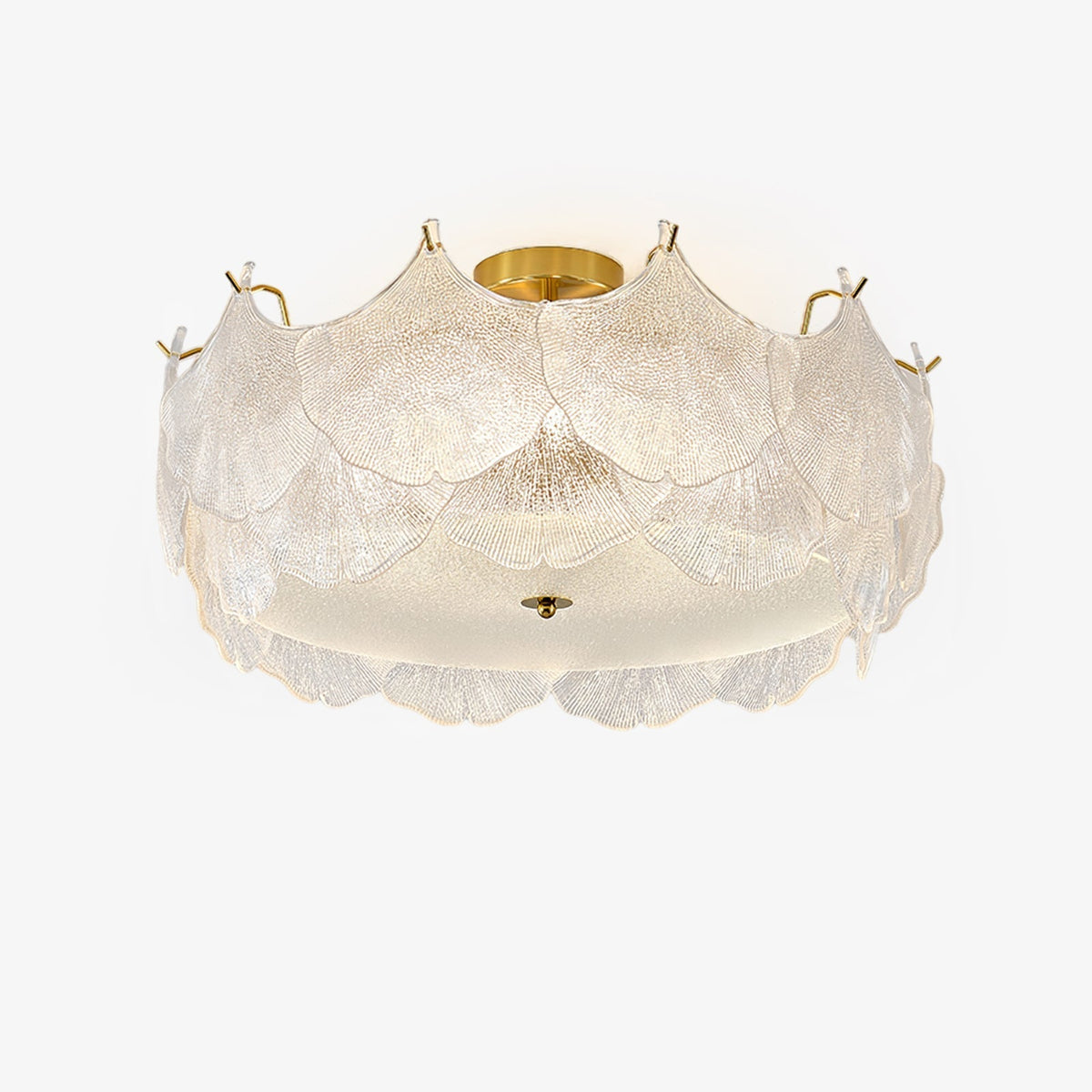 Quineth Deckenleuchte aus Glas in Blatt-Cluster-Form