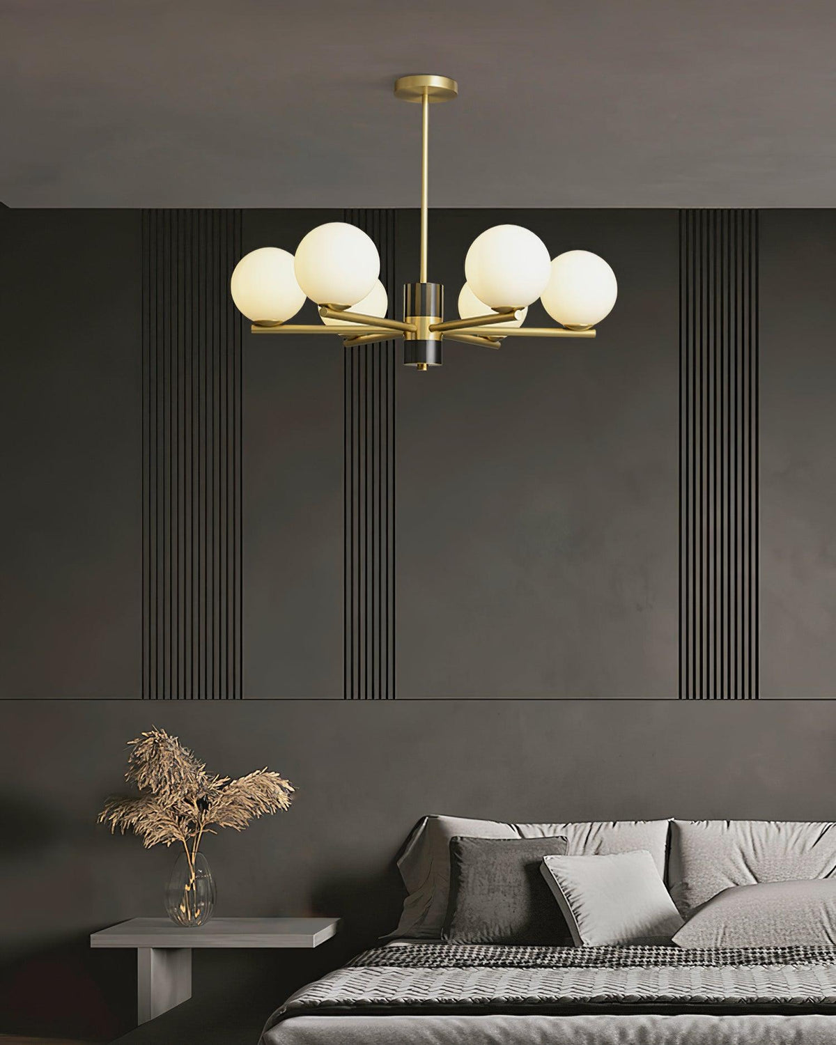 Covynel Kronleuchter aus Messing im Mid-Century-Stil