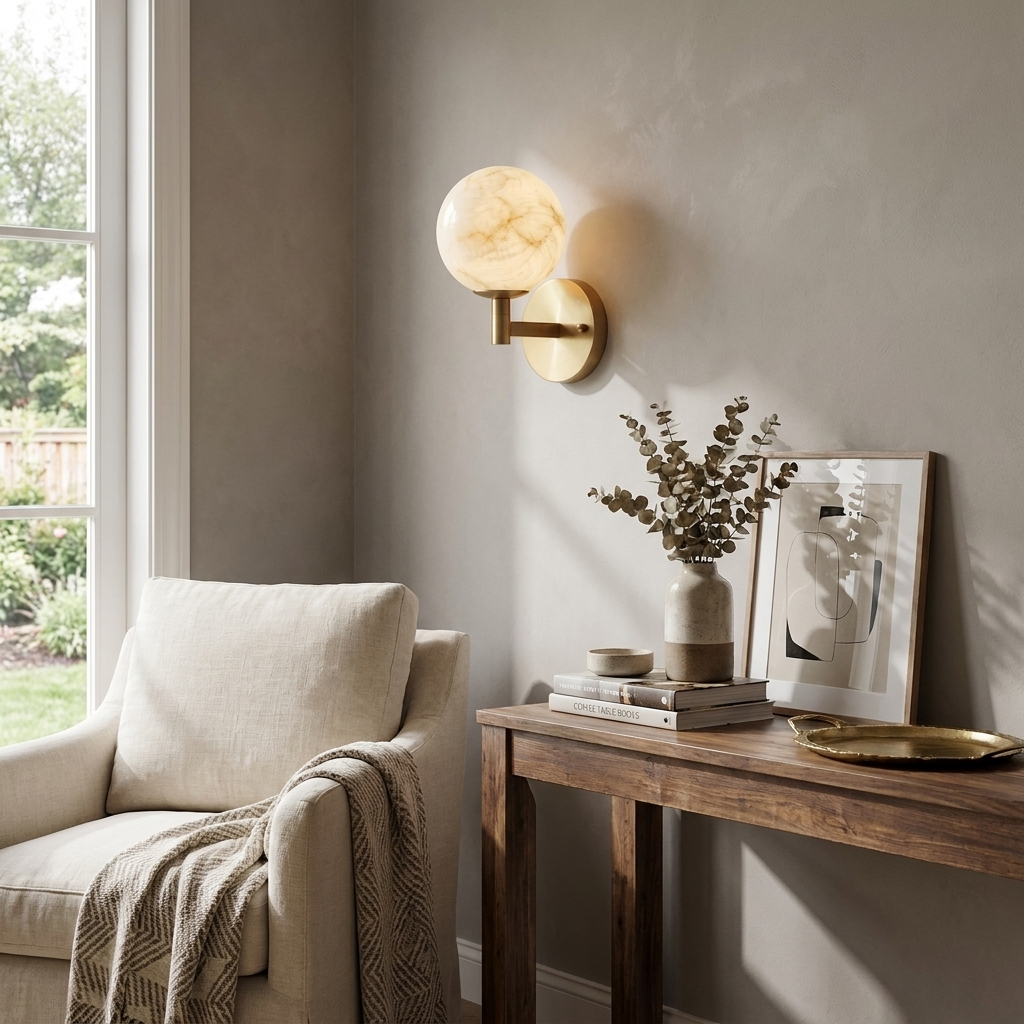 Ravelmere Alabaster Wandleuchte