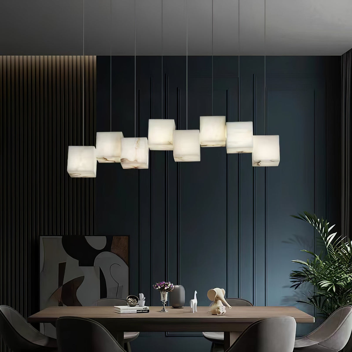 Kronleuchter Alabaster Kuben Baldachin Vielseitige Ambiente Leuchten | Cielum