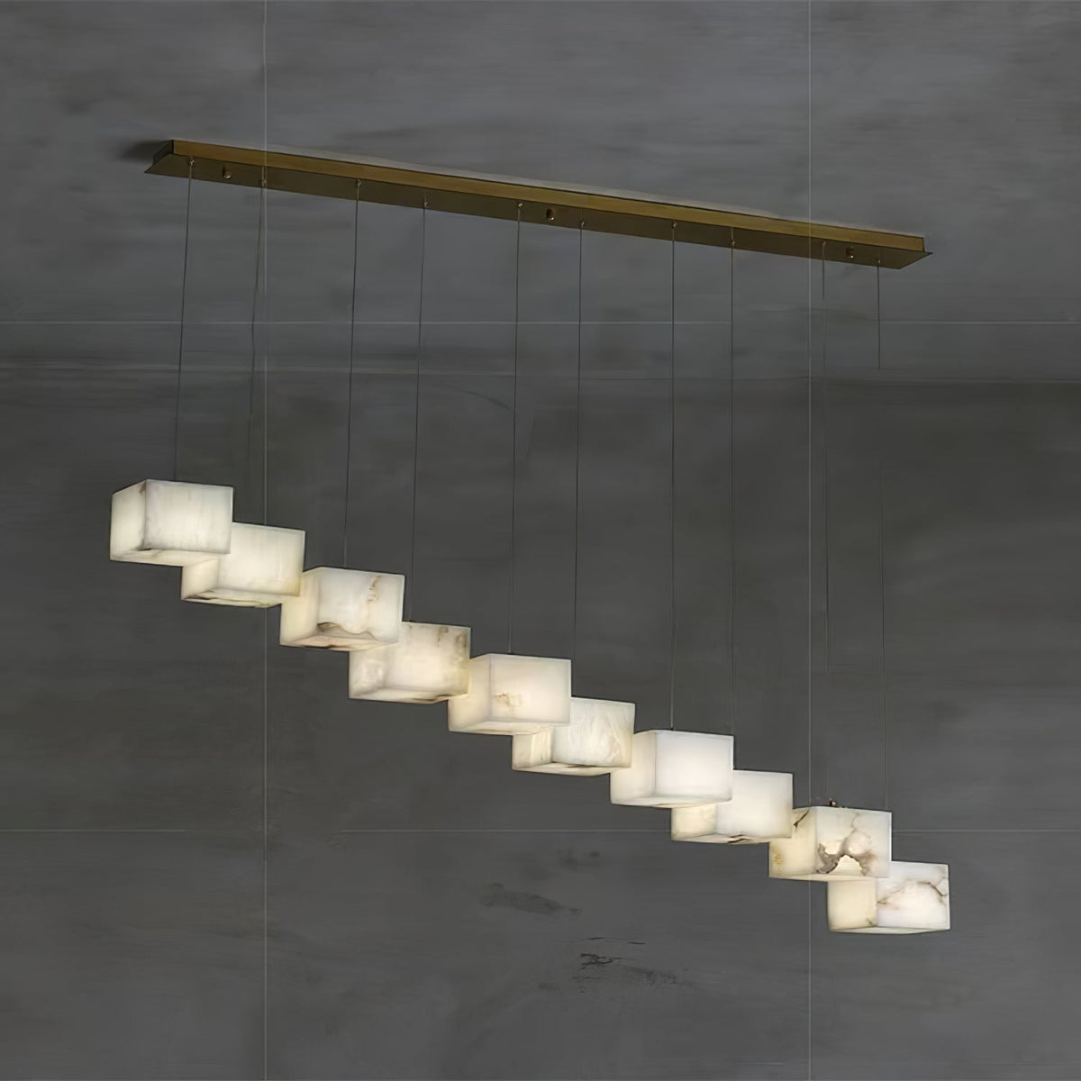Kronleuchter Alabaster Kuben Baldachin Vielseitige Ambiente Leuchten | Cielum