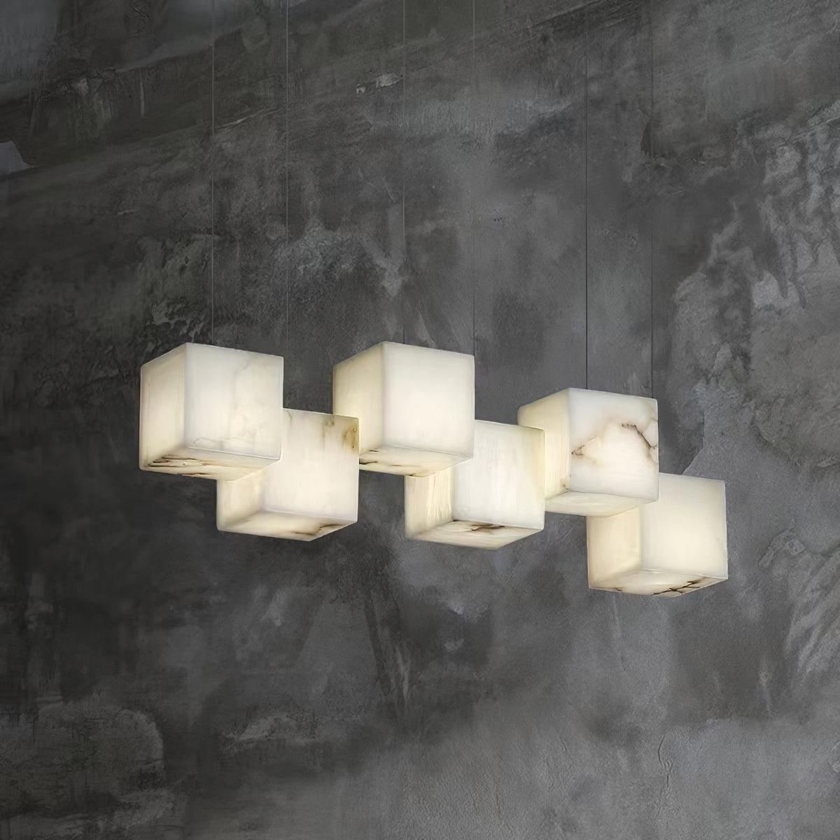 Kronleuchter Alabaster Kuben Baldachin Vielseitige Ambiente Leuchten | Cielum