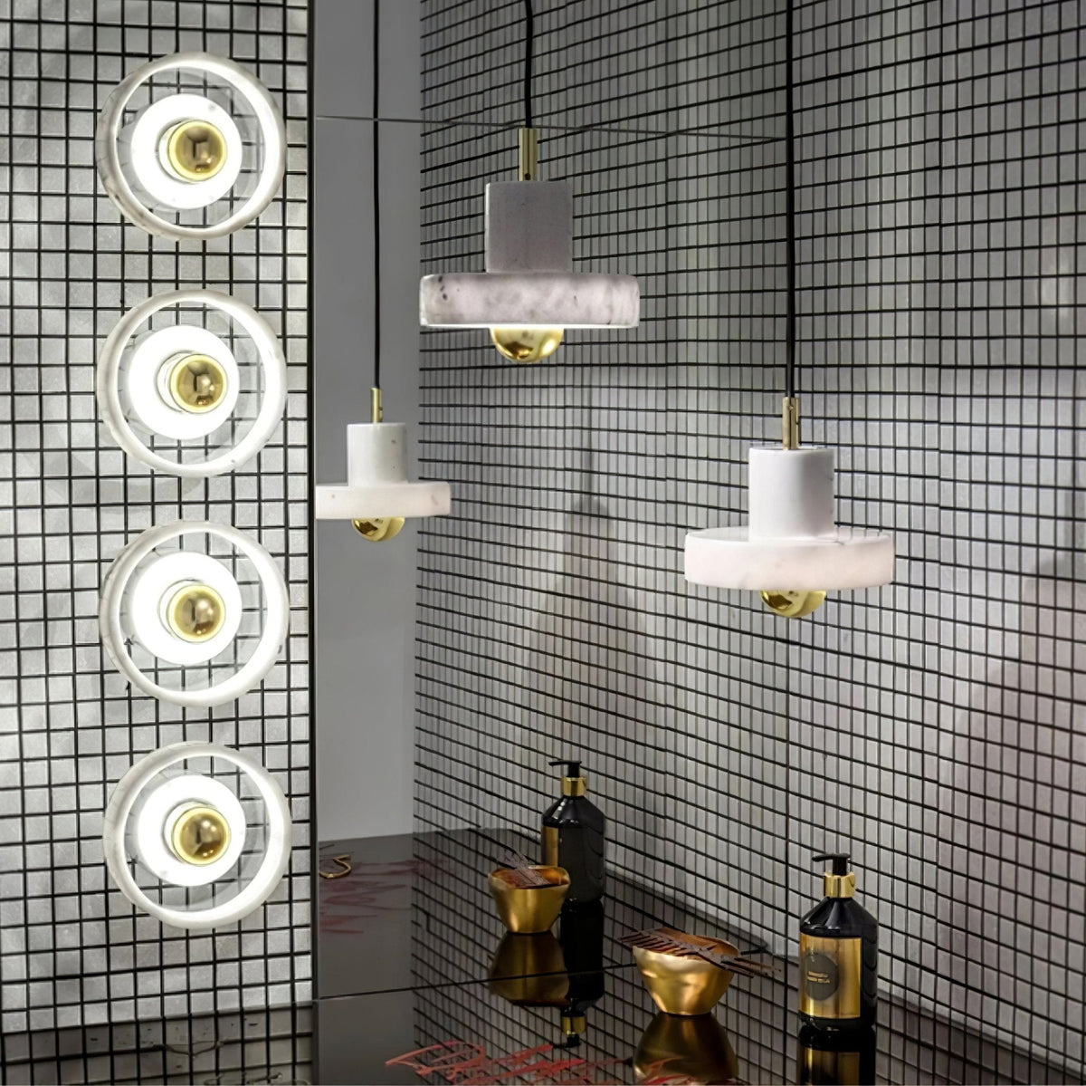 Cunorora Premium skandinavische Kunst Aura Marmor-Pendelleuchte