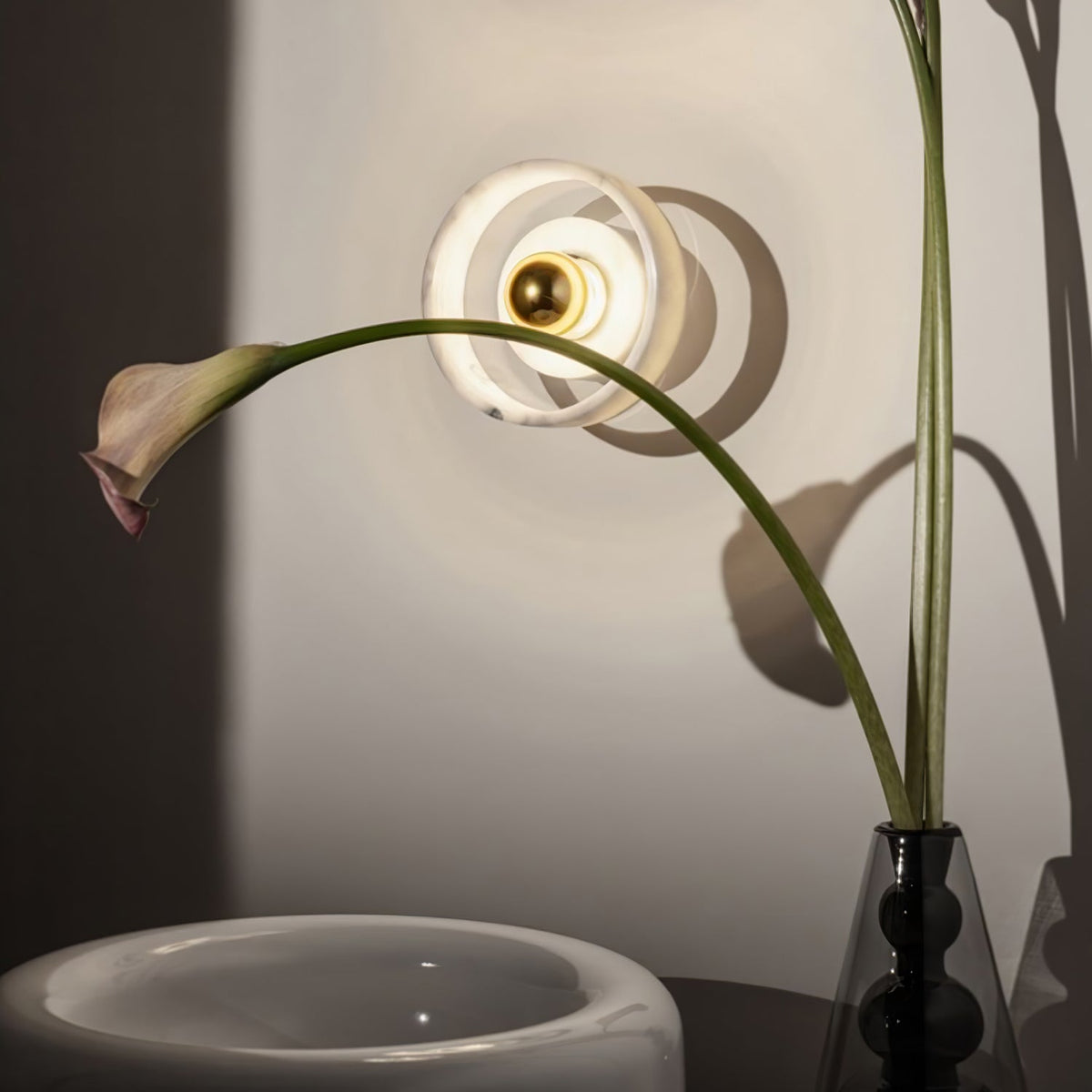 Aurvelora Premium skandinavische Kunst Aura Marmor-Wandleuchte