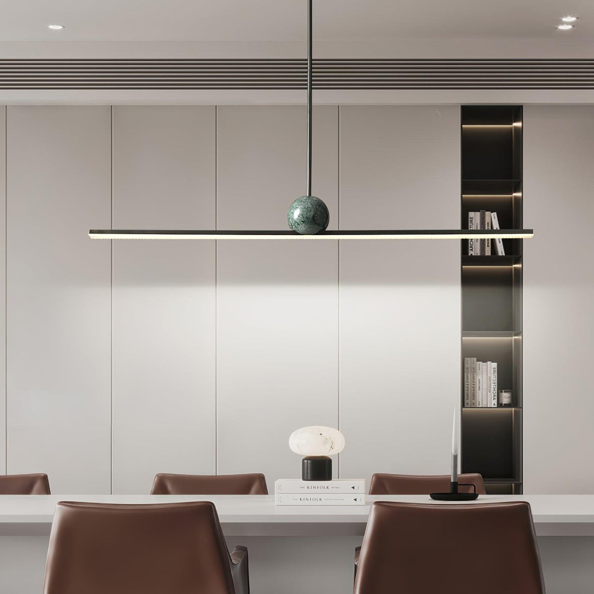 Mariiella lineare minimalistische Pendelleuchte aus Marmor &