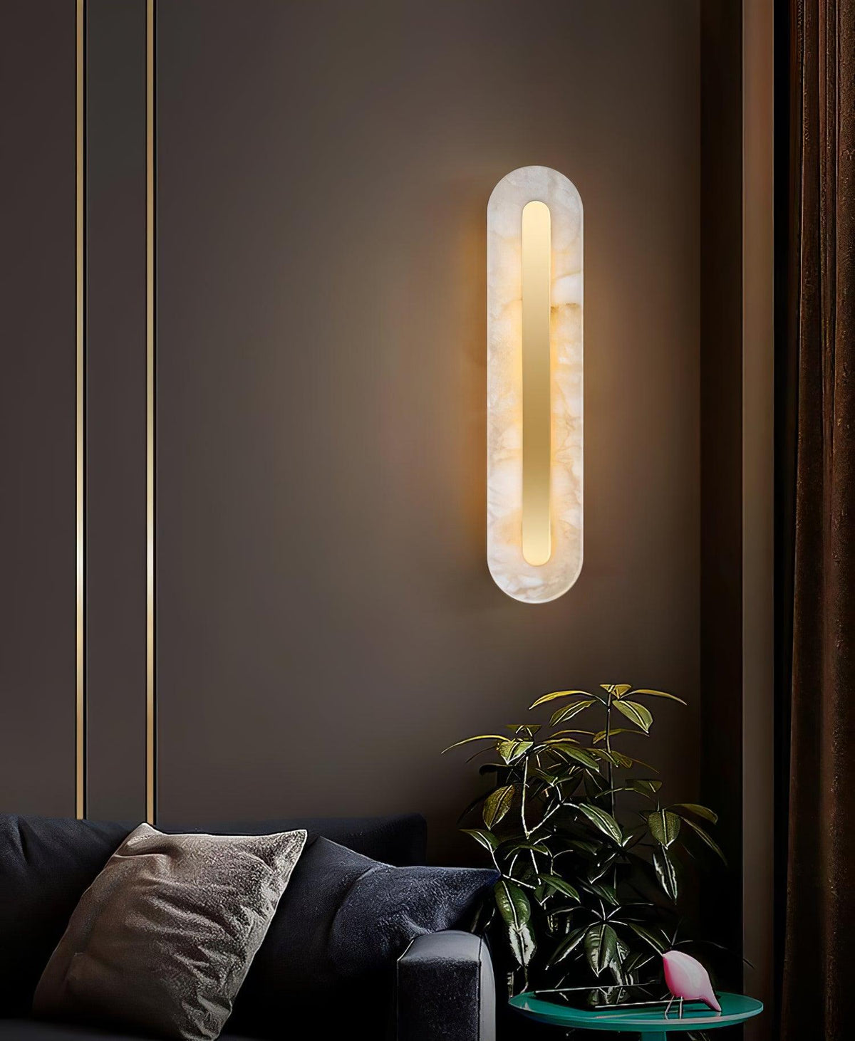 Selvia Minimalistische Wandleuchte aus Alabaster