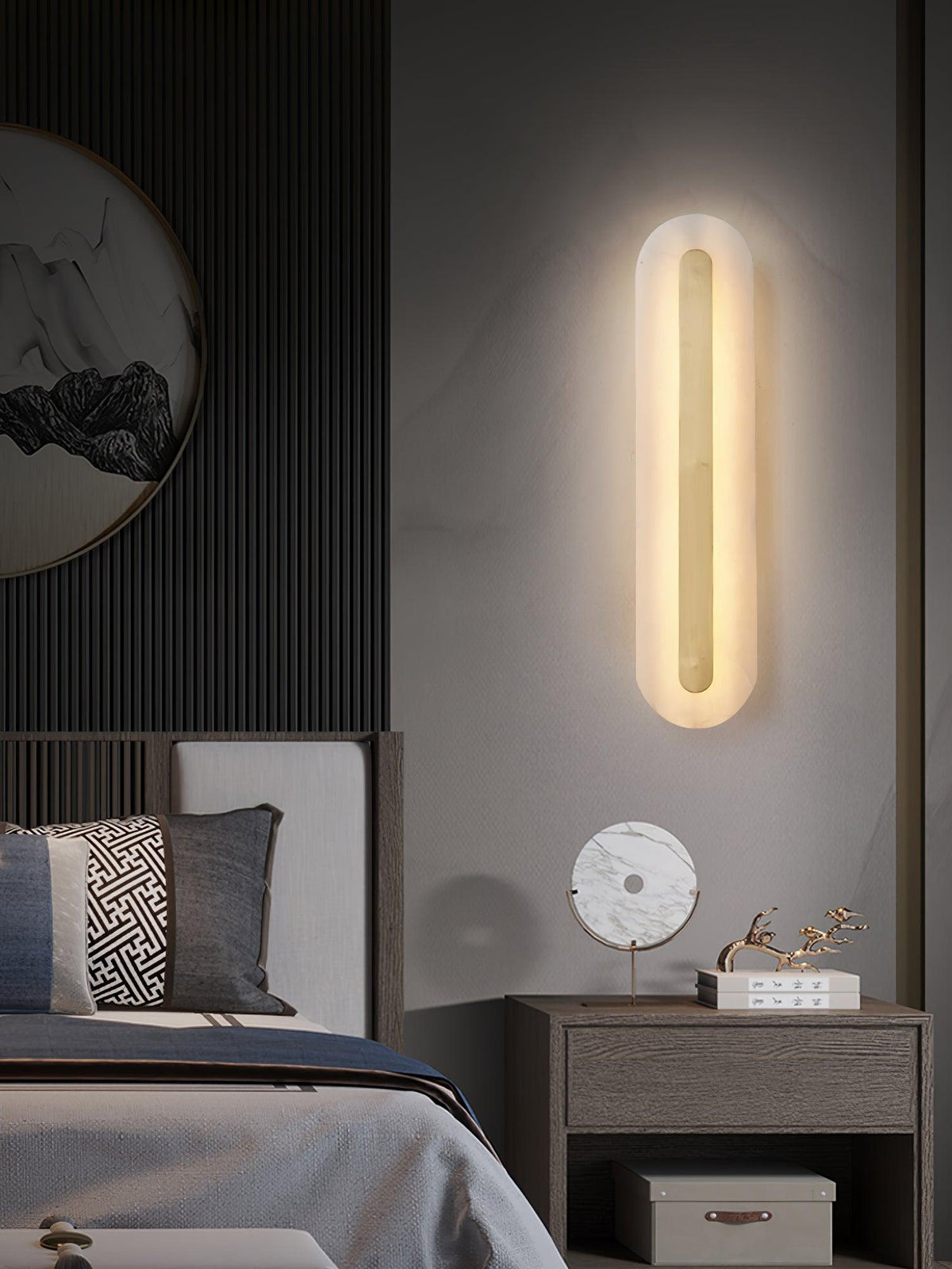 Selvia Minimalistische Wandleuchte aus Alabaster