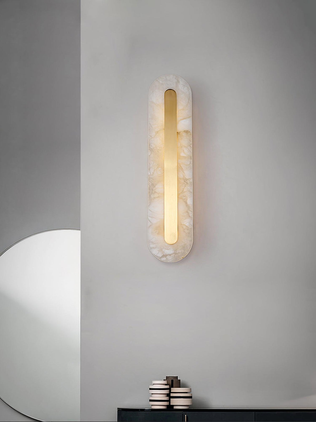 Selvia Minimalistische Wandleuchte aus Alabaster