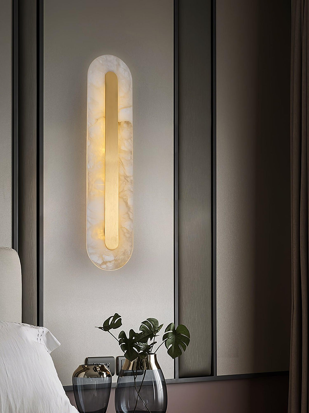 Selvia Minimalistische Wandleuchte aus Alabaster