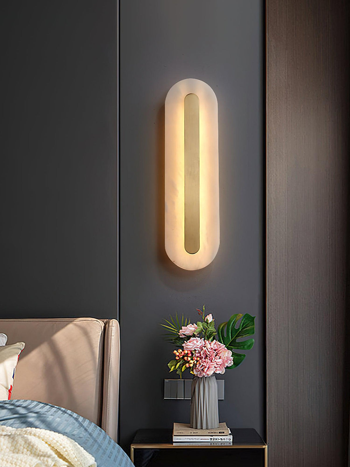 Selvia Minimalistische Wandleuchte aus Alabaster