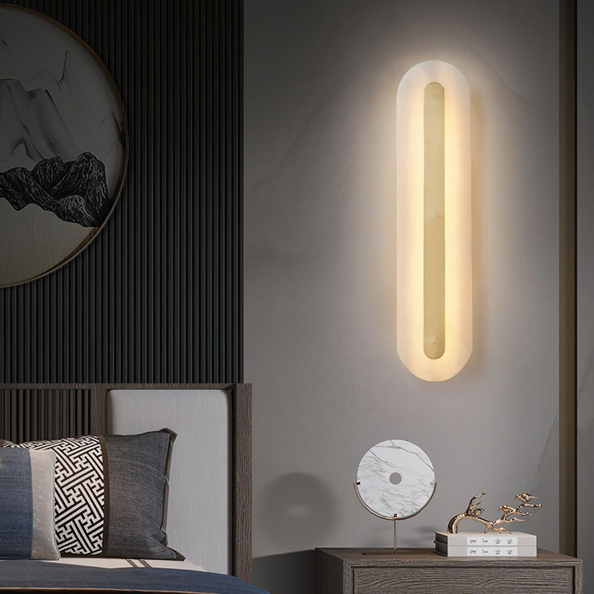 Selvia Minimalistische Wandleuchte aus Alabaster
