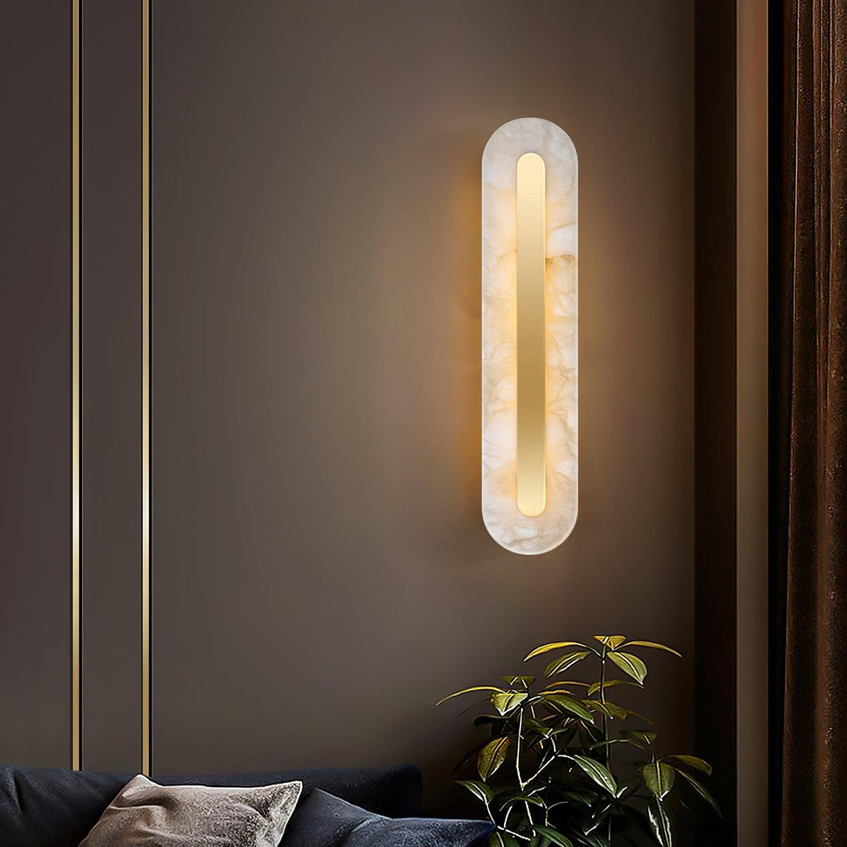 Selvia Minimalistische Wandleuchte aus Alabaster