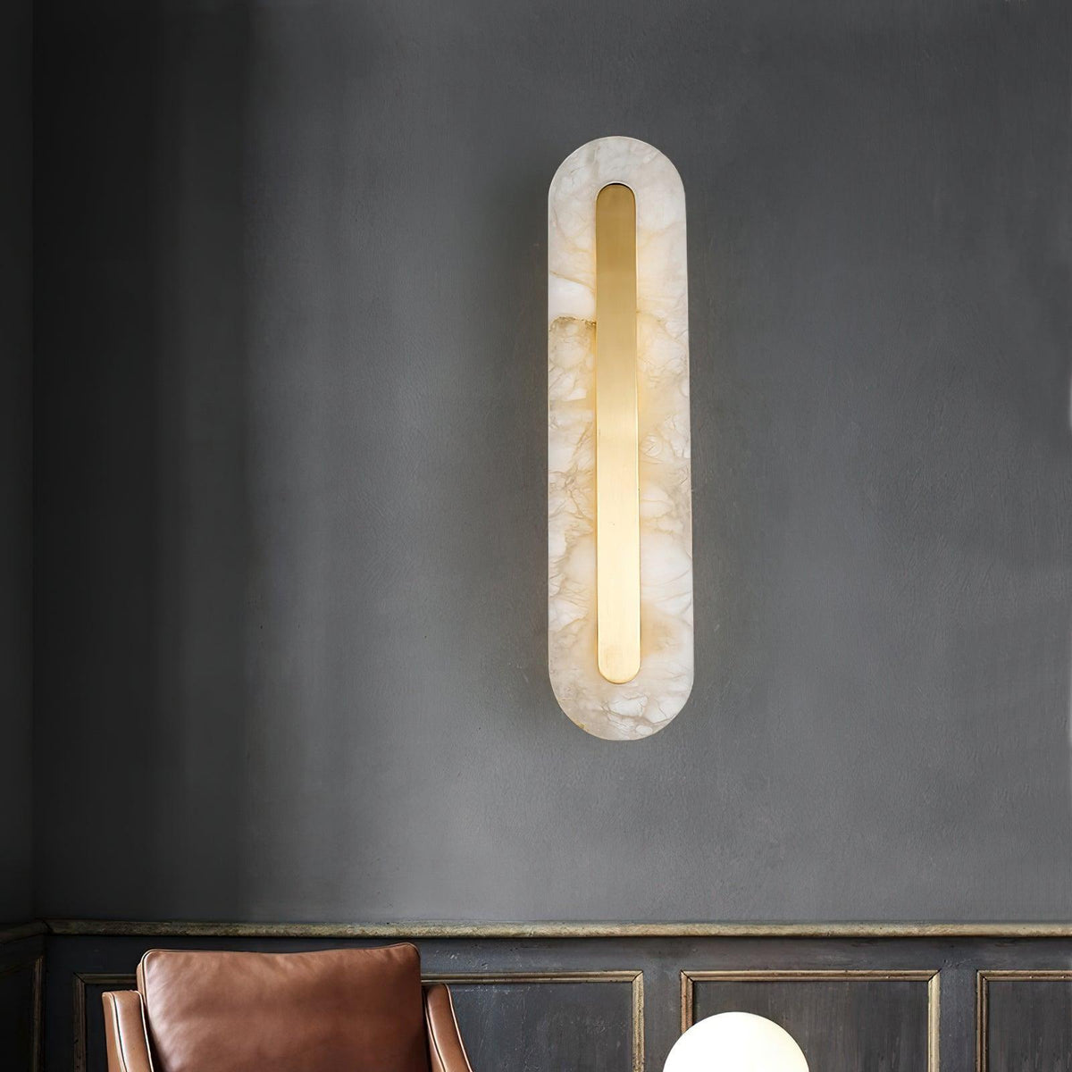 Selvia Minimalistische Wandleuchte aus Alabaster