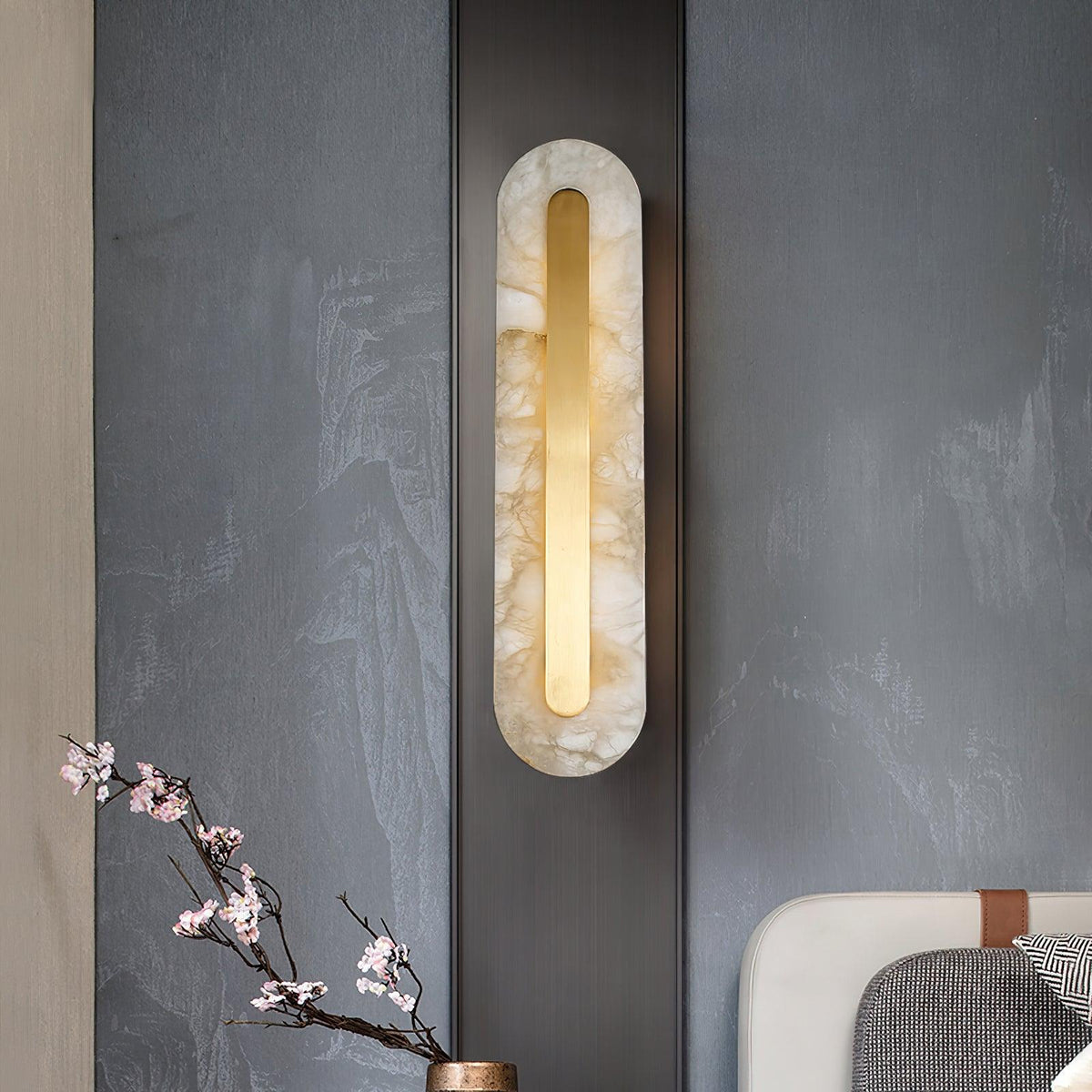 Selvia Minimalistische Wandleuchte aus Alabaster