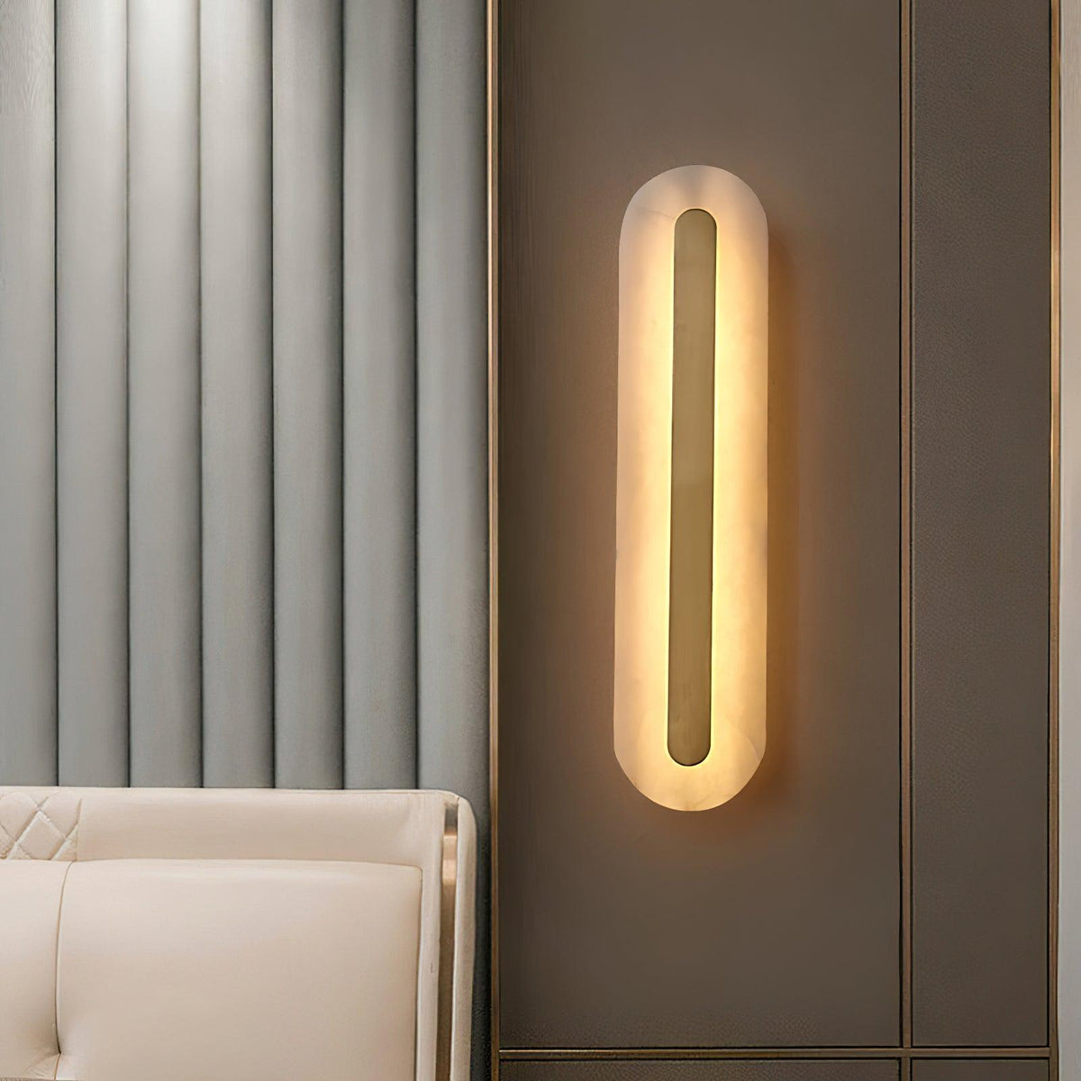 Selvia Minimalistische Wandleuchte aus Alabaster