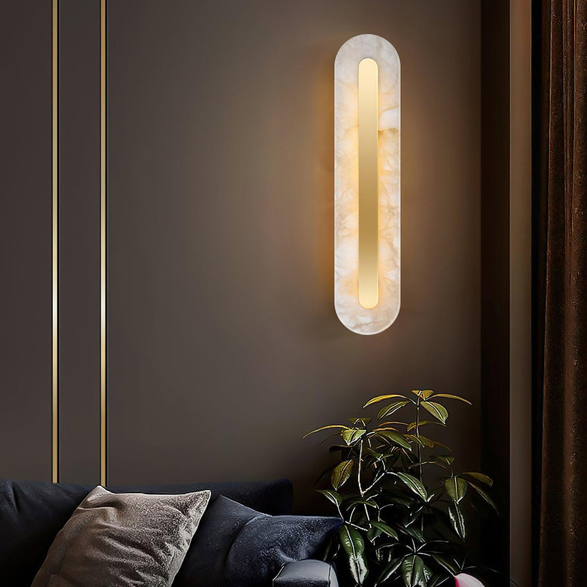 Selvia Minimalistische Wandleuchte aus Alabaster