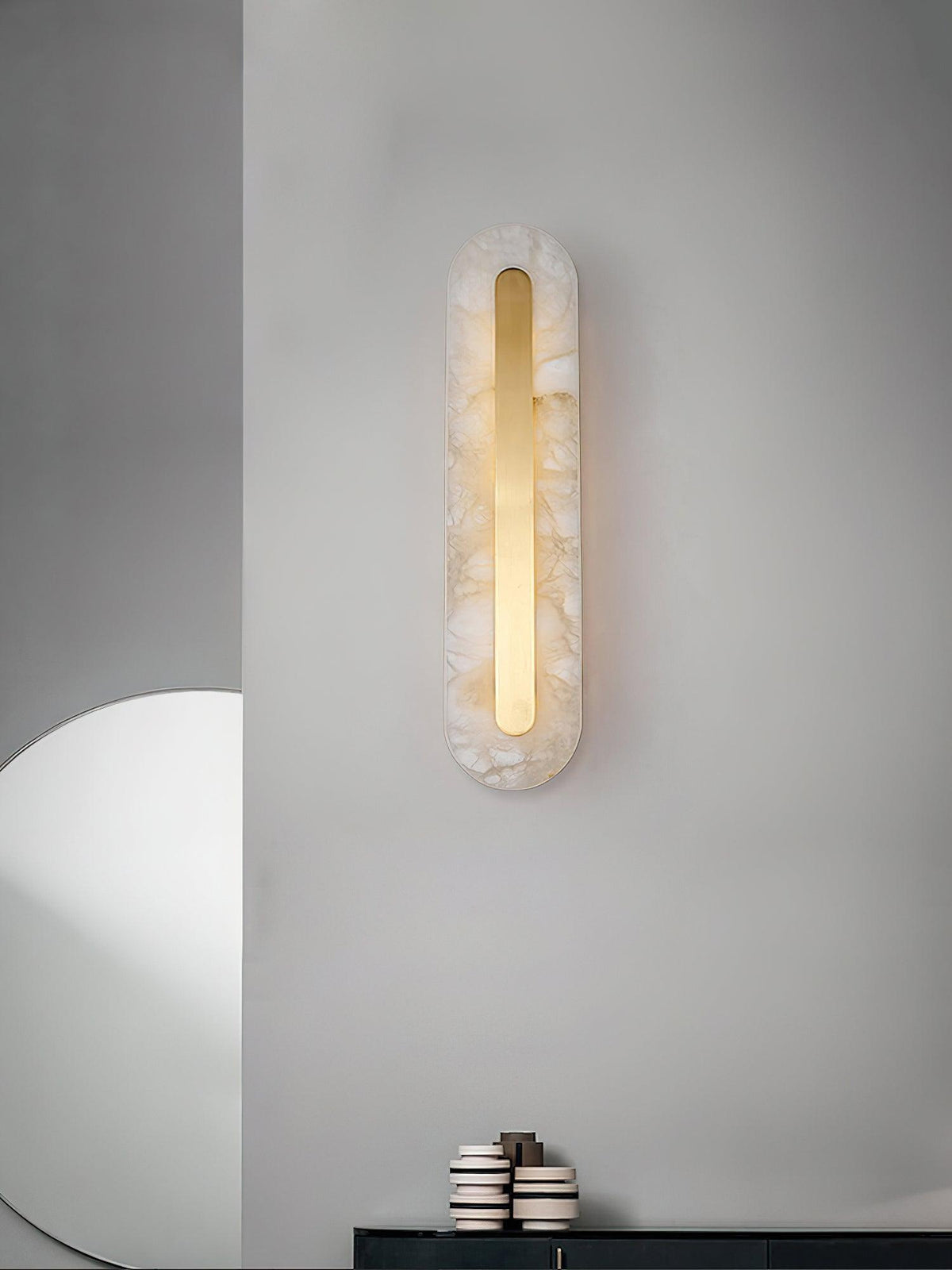Selvia Minimalistische Wandleuchte aus Alabaster