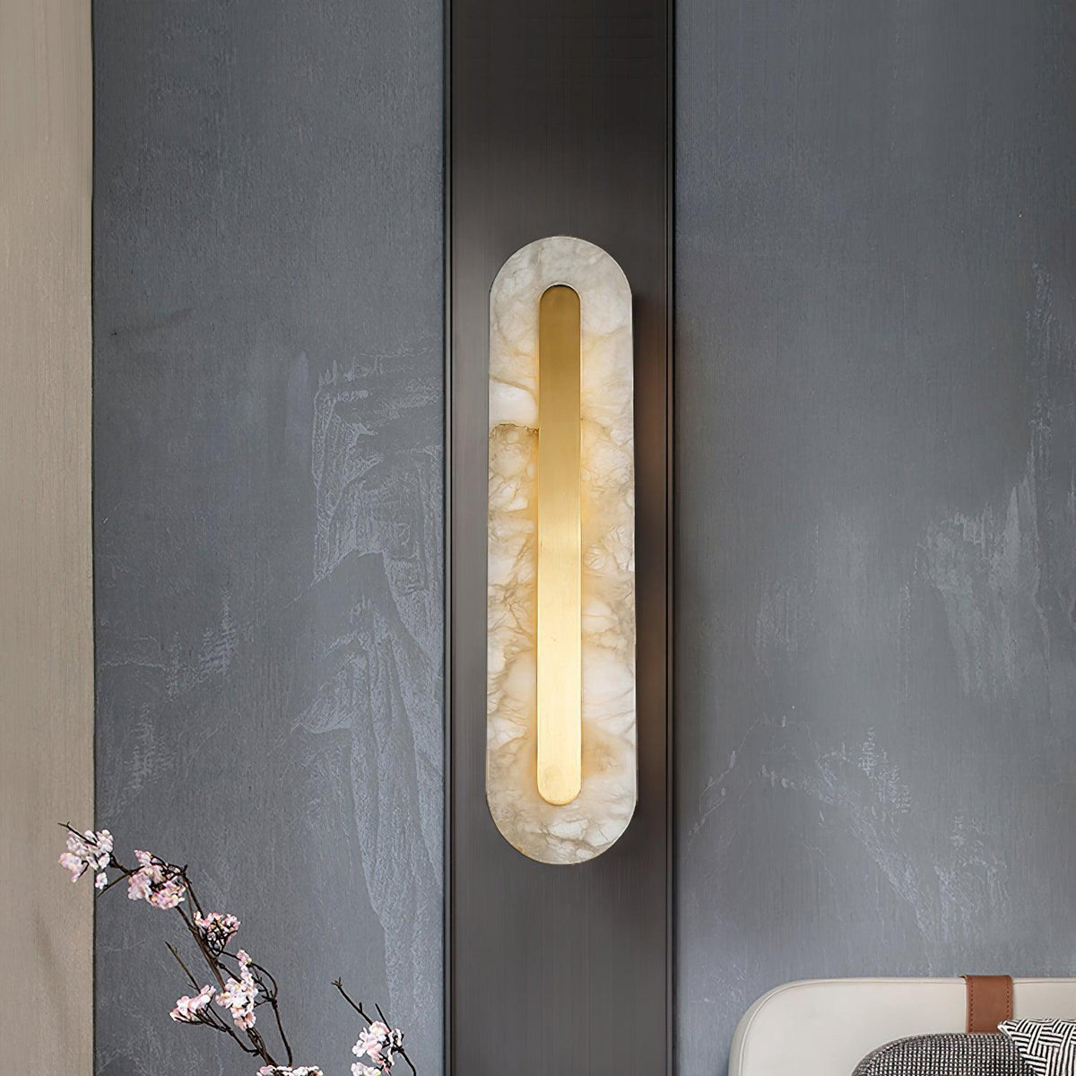 Selvia Minimalistische Wandleuchte aus Alabaster