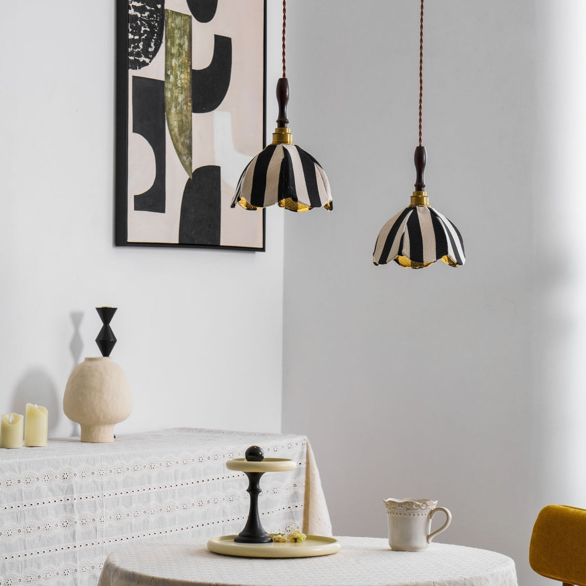 Isolder Stoff-Pendelleuchte