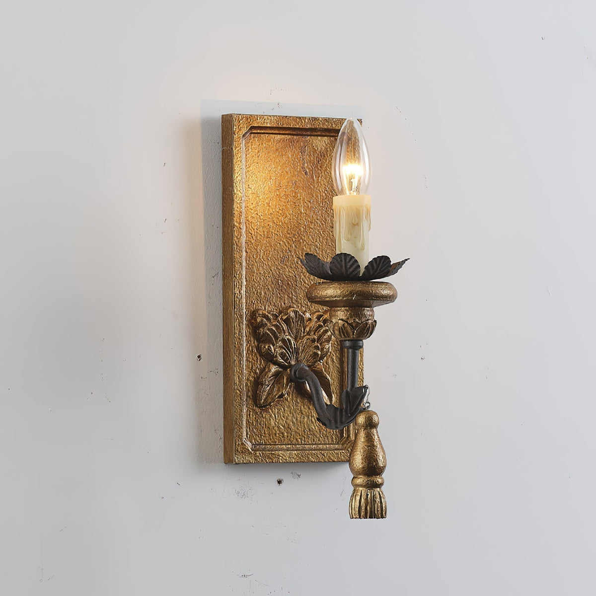 Aldearia Vintage Elegance Holz-Wandleuchte