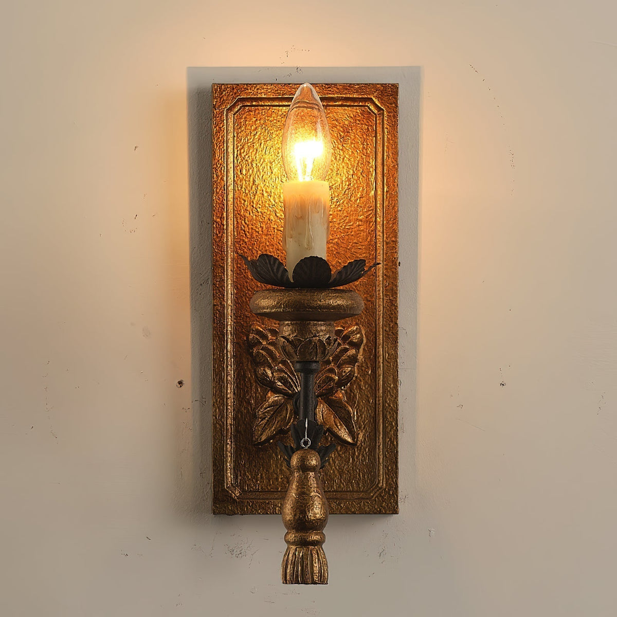 Aldearia Vintage Elegance Holz-Wandleuchte