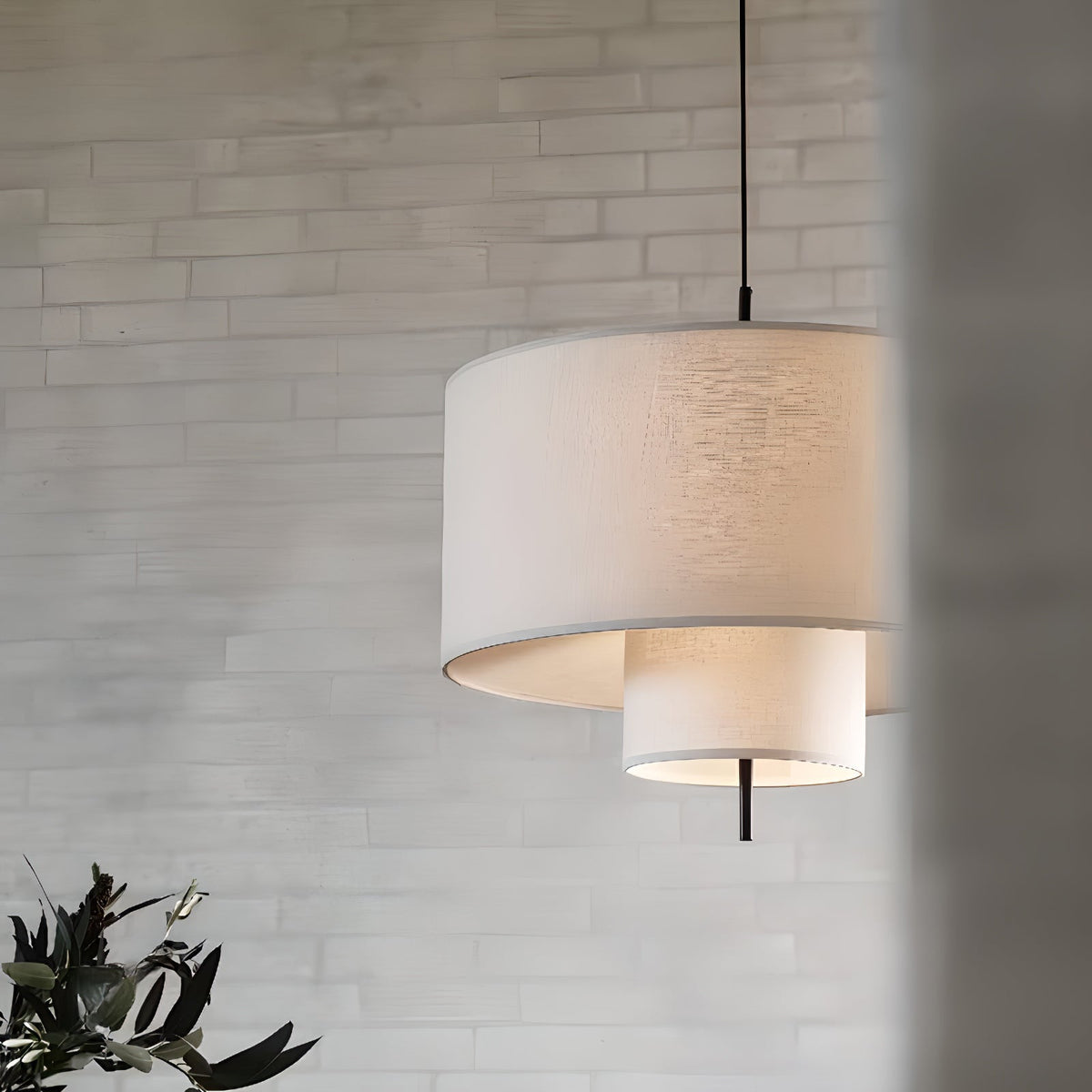 Ulphaa zeitgenössische minimalistische Stoff-Pendelleuchte