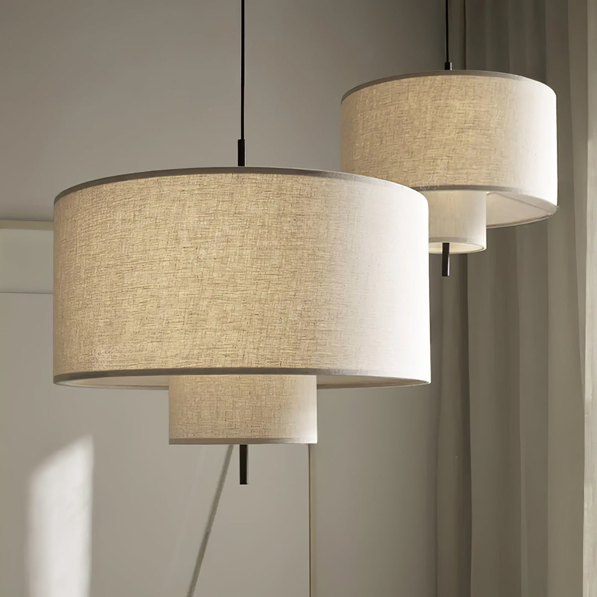 Ulphaa zeitgenössische minimalistische Stoff-Pendelleuchte