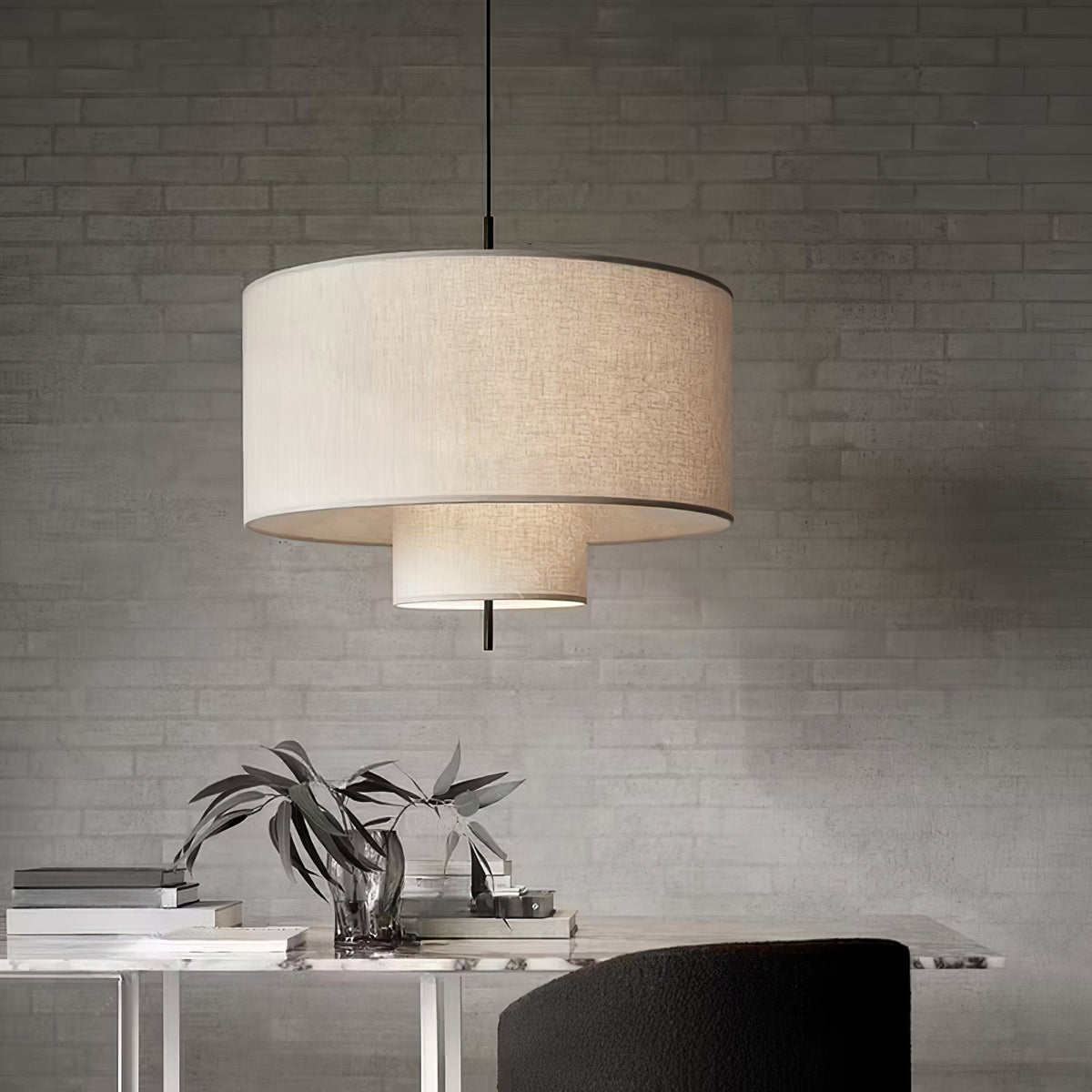 Ulphaa zeitgenössische minimalistische Stoff-Pendelleuchte