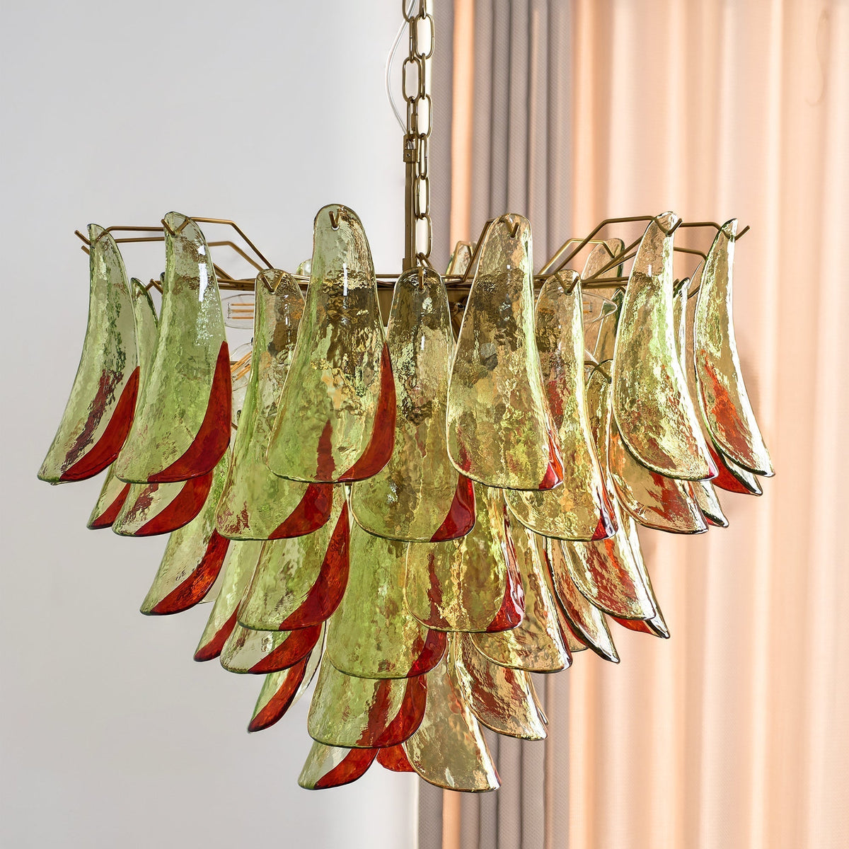 Celoraria Kronleuchter Murano-Glas-Blütenblätter Elegant